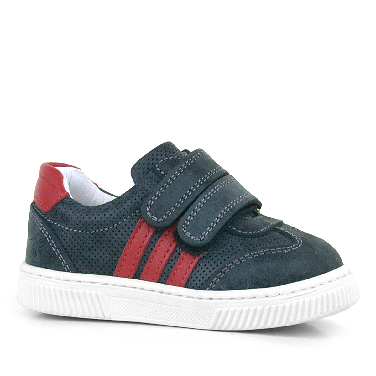 Rakerplus Paw Hakiki Deri Siyah Kırmızı Cırt Cırtlı Bebek Spor Ayakkabı