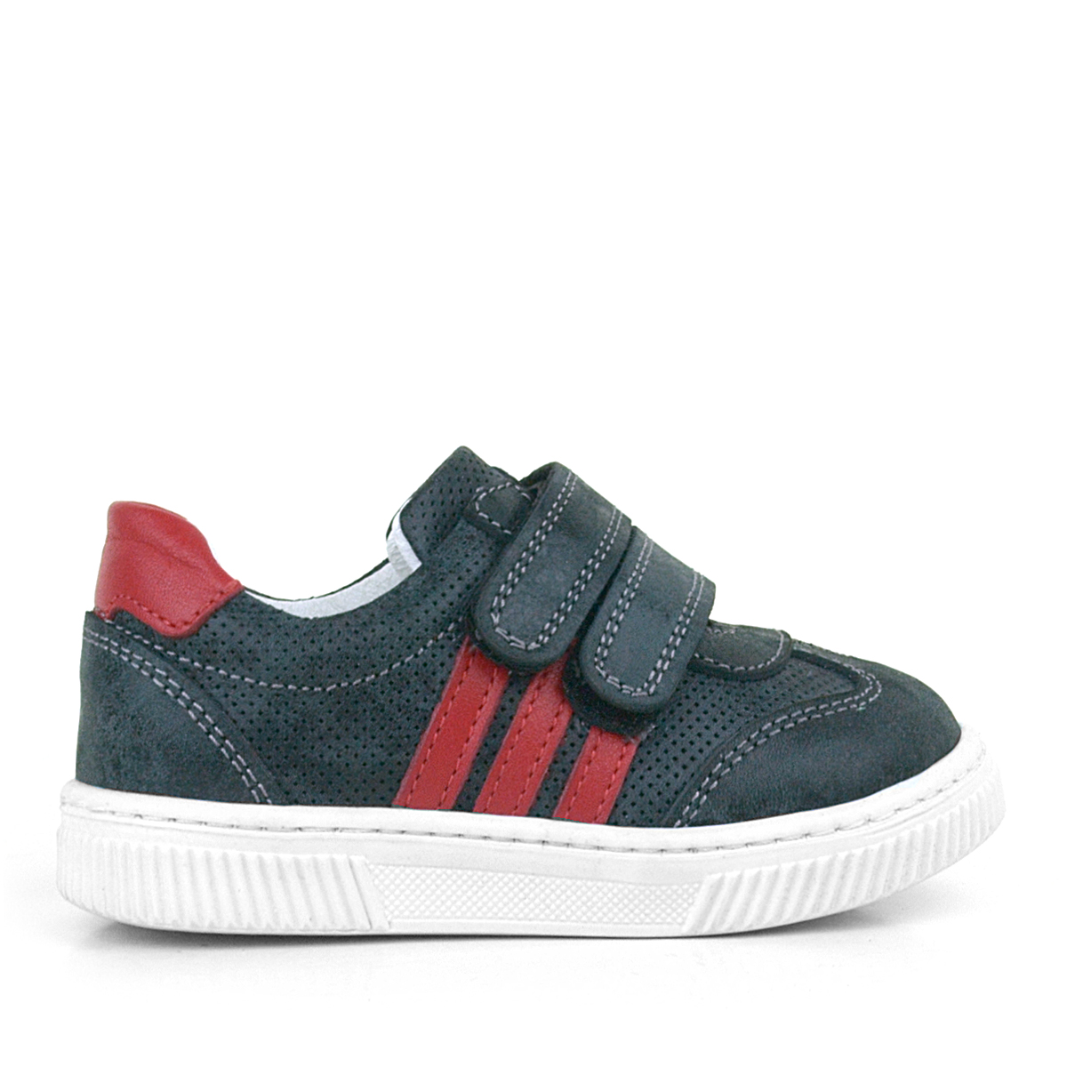 Rakerplus Paw Hakiki Deri Siyah Kırmızı Cırt Cırtlı Bebek Spor Ayakkabı